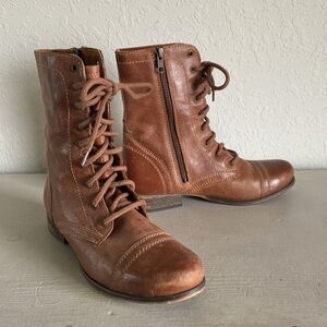 Skechers - Starship Side Zip Leather Combat Boots